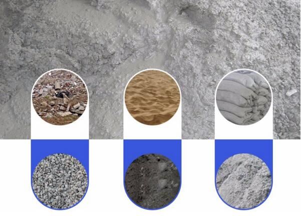 Raw material for concrete blocks
